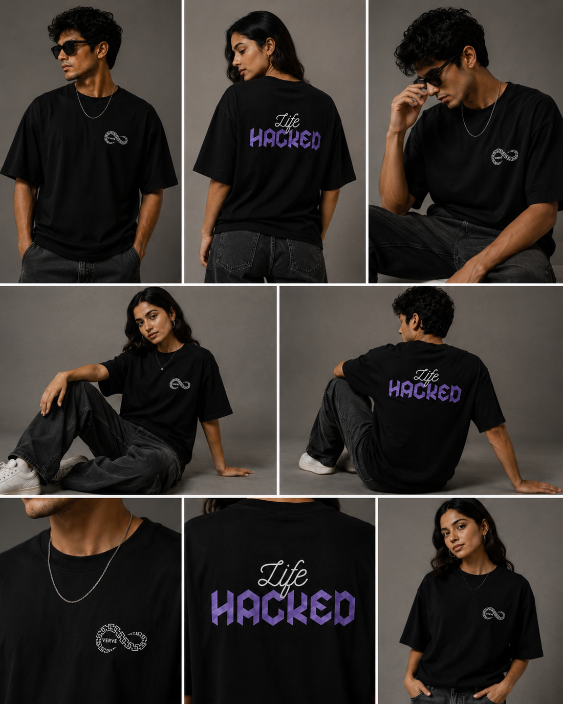 VERVE LIFE HACKED OVERSIZE T-SHIRT