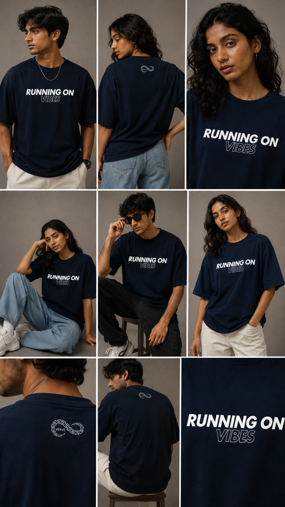 VERVE RUNNING ON VIBES OVERSIZE T-SHIRT