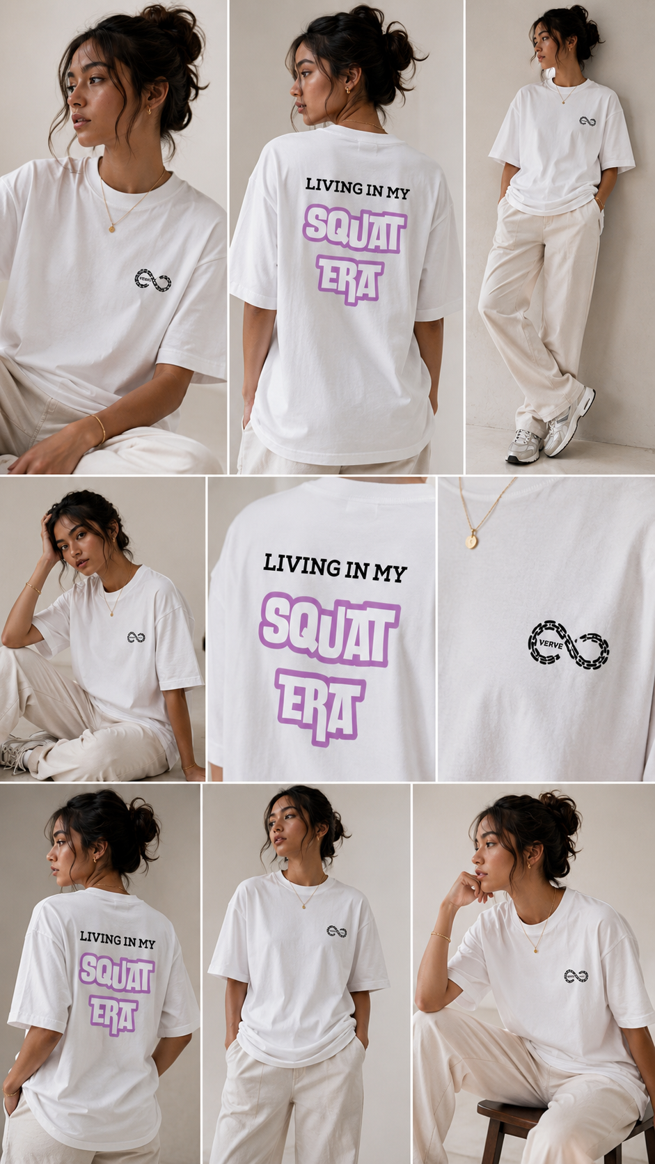VERVE SQUAT ERA OVERSIZE T-SHIRT